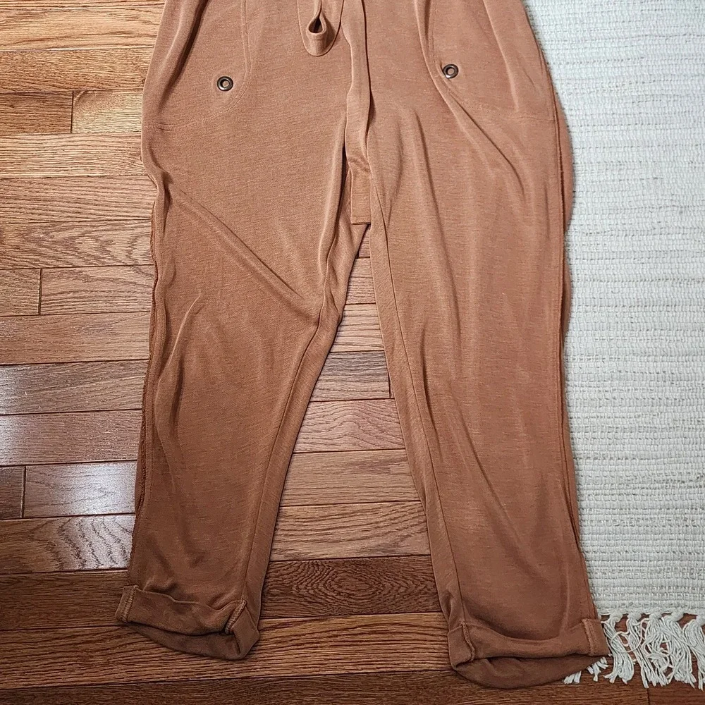 Free People Movement Time Test Hooded Modal Jumpsuit‎ Short Sleeve Belt Lounge S